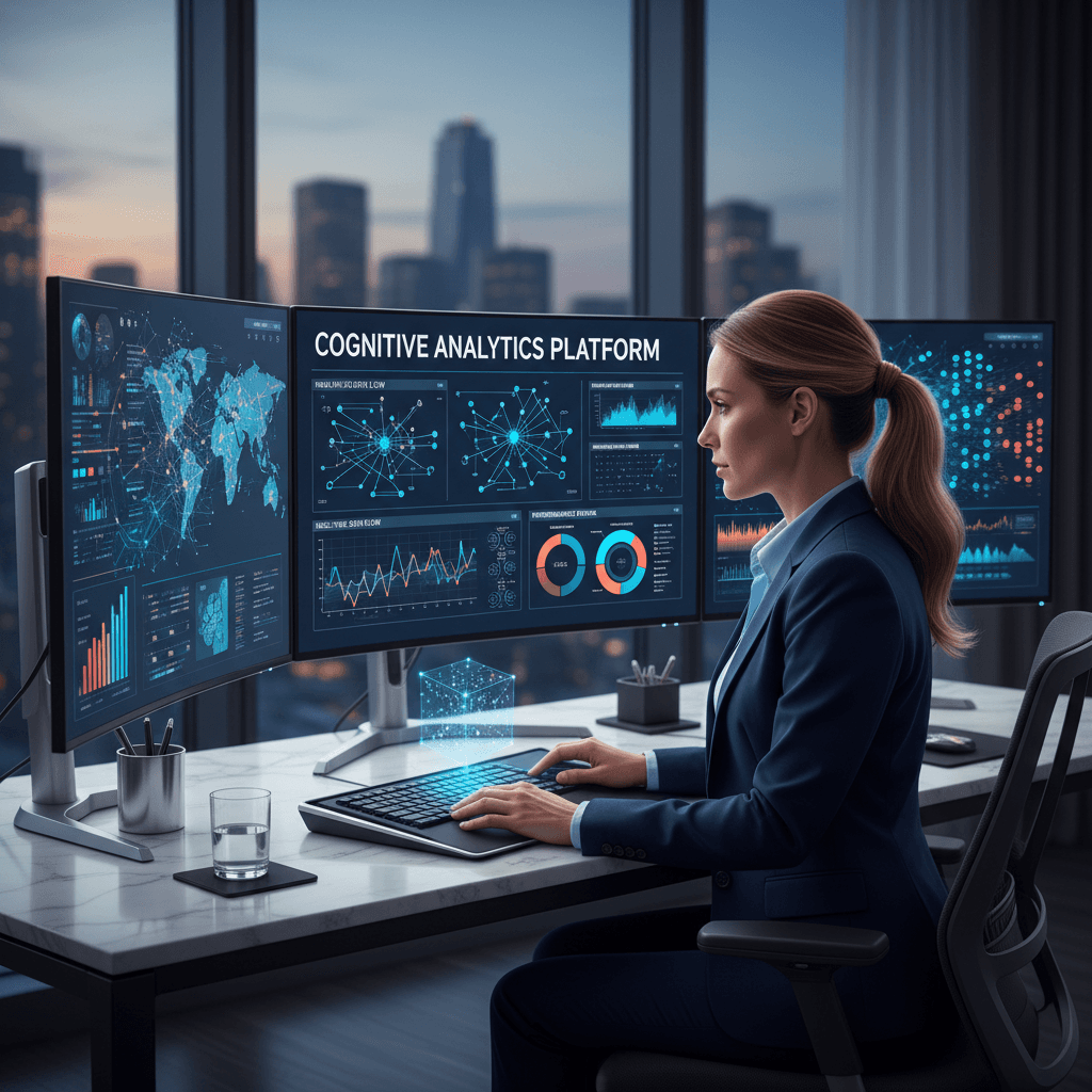 AI interface dashboard showing data insights